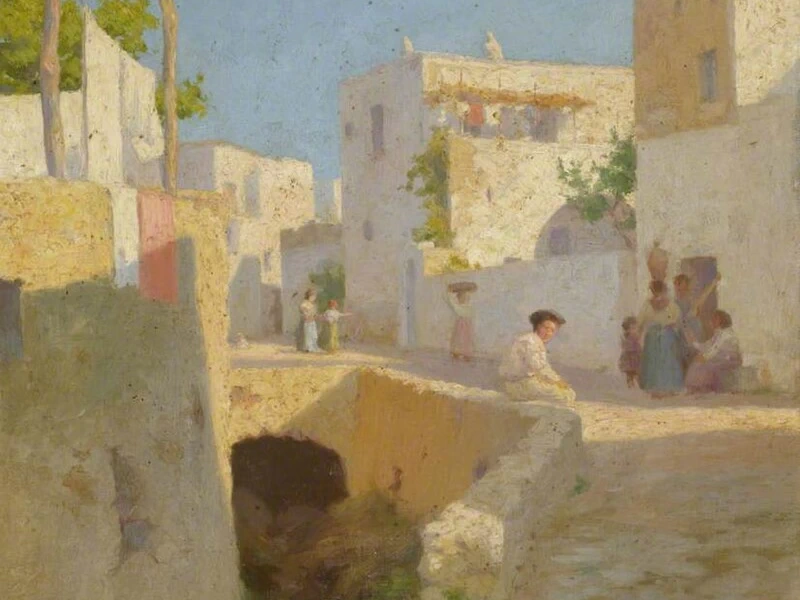 1866-Herbert Cyrus Farnum - Piccola Piazza, Anacapri - National Trust